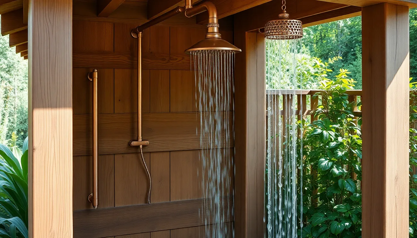 23 Rustic Outdoor Shower Ideas That Transform Your Backyard Into a Natural Retreat 12 23 Rustic Outdoor Shower Ideas That Transform Your Backyard Into a Natural Retreat 11