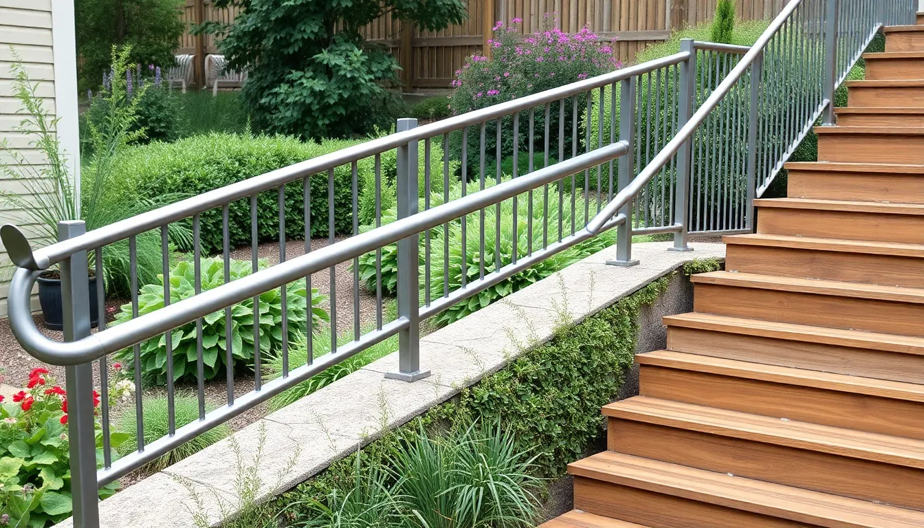 25 Stunning Outdoor Stair Railing Ideas to Transform Your Home's Curb Appeal 12 25 Stunning Outdoor Stair Railing Ideas to Transform Your Home's Curb Appeal 11