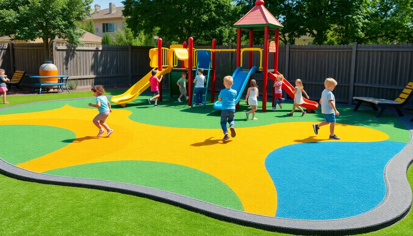 turf backyard ideas play areas