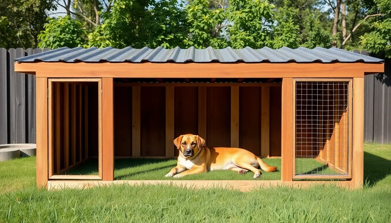 15 DIY Outdoor Dog Kennel Ideas That Cost Under $200 (Free Plans Included) 14 15 DIY Outdoor Dog Kennel Ideas That Cost Under $200 (Free Plans Included) 13