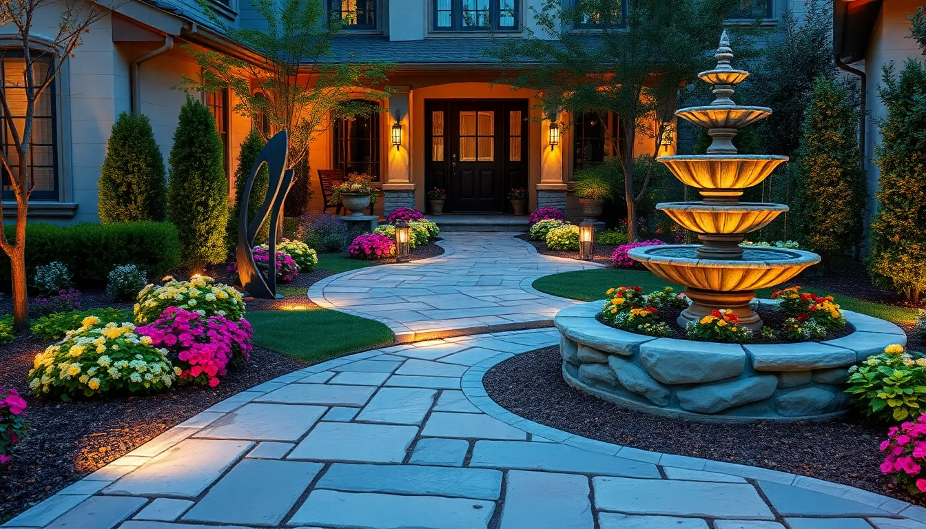 25 Stunning Front Yard Hardscape Ideas to Transform Your Home's Curb Appeal 14 25 Stunning Front Yard Hardscape Ideas to Transform Your Home's Curb Appeal 13