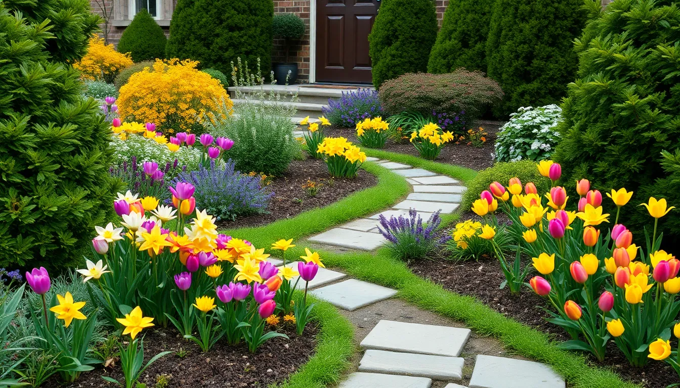 25 Stunning Front Yard Landscape Layout Ideas to Transform Your Home's Curb Appeal 14 25 Stunning Front Yard Landscape Layout Ideas to Transform Your Home's Curb Appeal 13