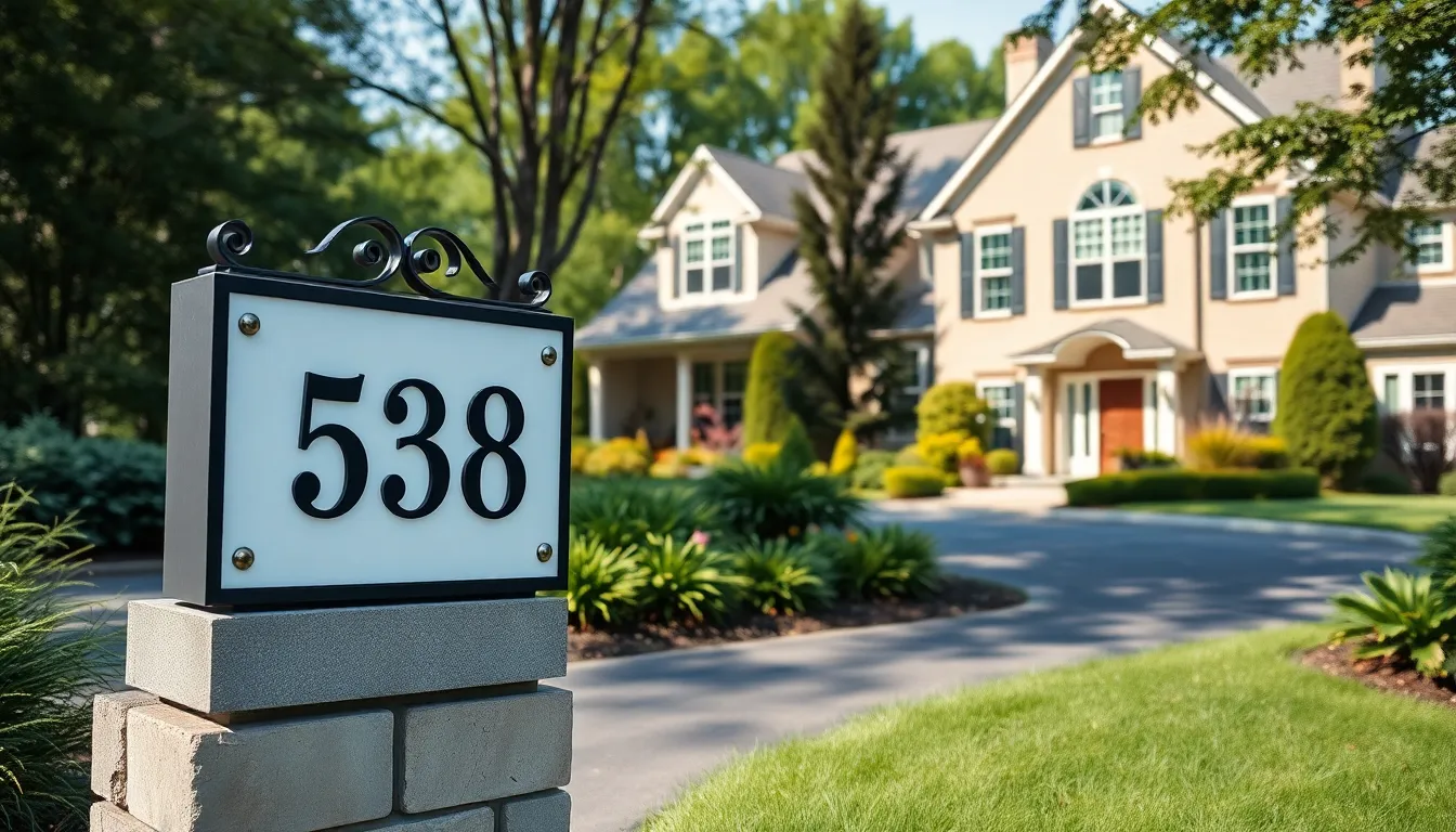 25 Stunning Outdoor Address Sign Ideas to Boost Your Home's Curb Appeal 14 25 Stunning Outdoor Address Sign Ideas to Boost Your Home's Curb Appeal 13