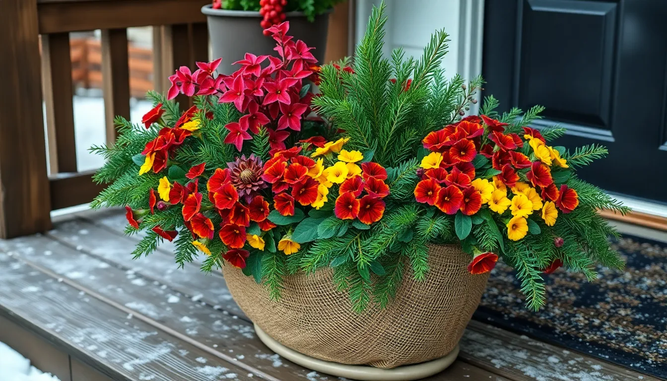 25 Stunning Outdoor Christmas Planter Ideas That Last All Winter Long 14 25 Stunning Outdoor Christmas Planter Ideas That Last All Winter Long 13