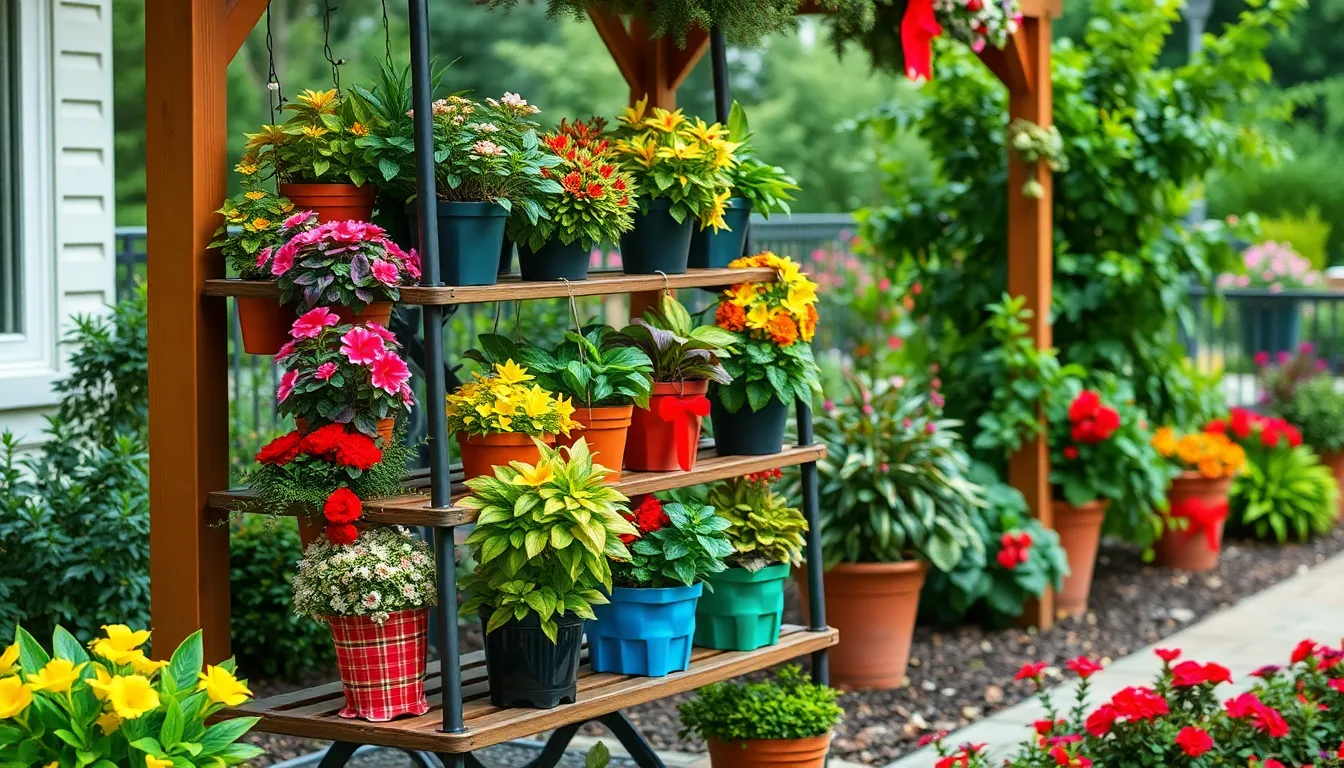 outdoor plant stand ideas