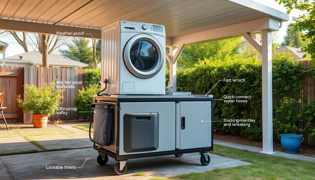 15 Creative Outdoor Washer and Dryer Ideas to Transform Your Laundry Space 14 15 Creative Outdoor Washer and Dryer Ideas to Transform Your Laundry Space 13