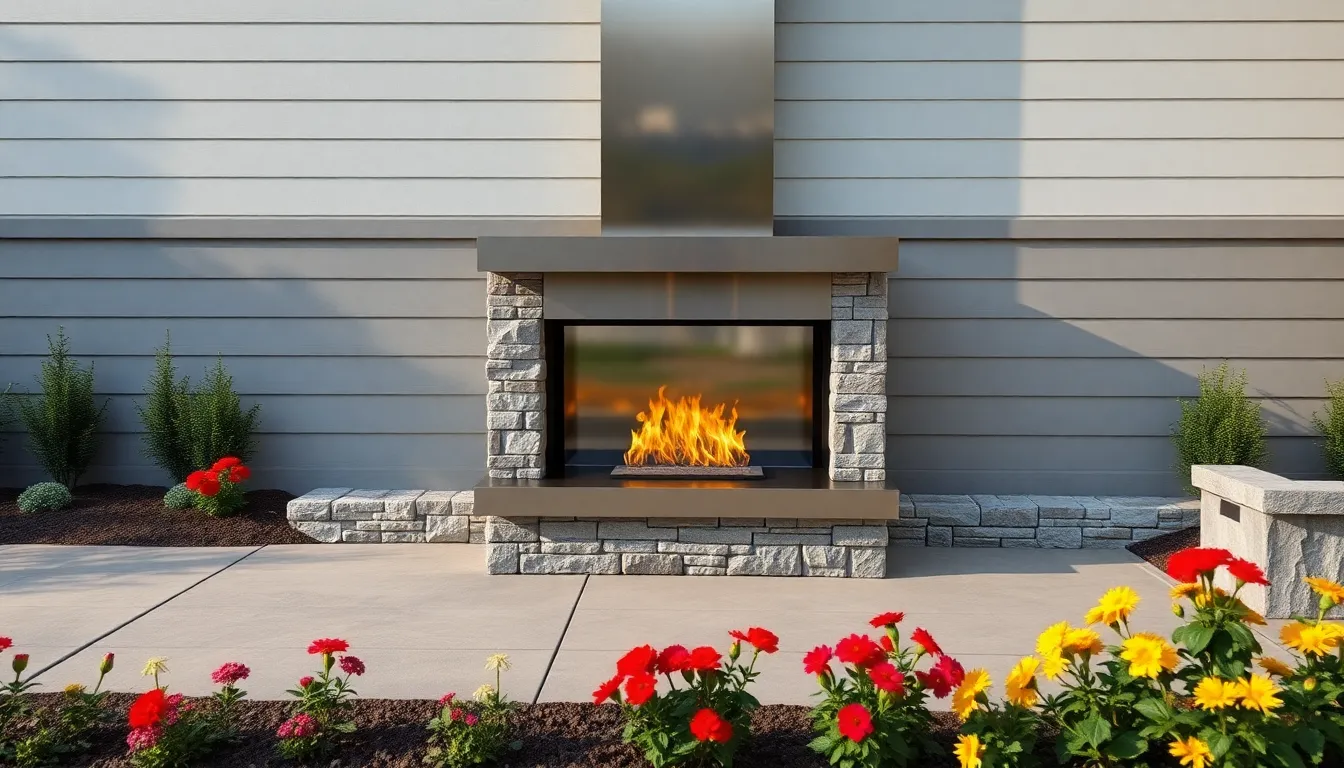 small outdoor fireplace ideas