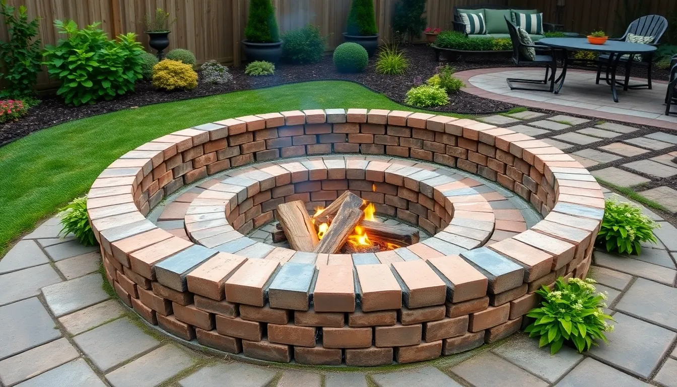 25 Creative Brick Fire Pit Ideas to Transform Your Backyard Into a Cozy Retreat 34 25 Creative Brick Fire Pit Ideas to Transform Your Backyard Into a Cozy Retreat 33