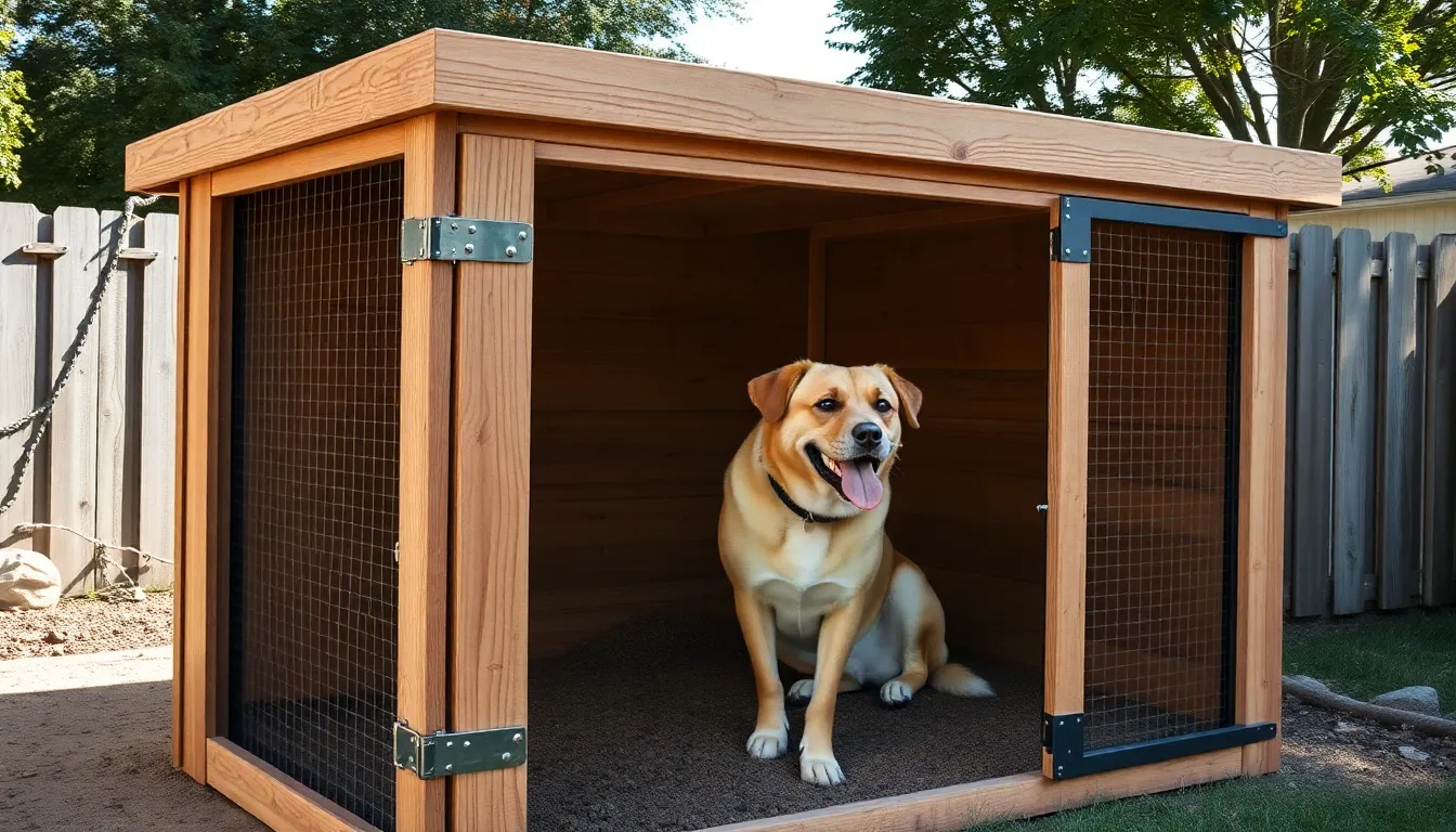 15 DIY Outdoor Dog Kennel Ideas That Cost Under $200 (Free Plans Included) 16 15 DIY Outdoor Dog Kennel Ideas That Cost Under $200 (Free Plans Included) 15