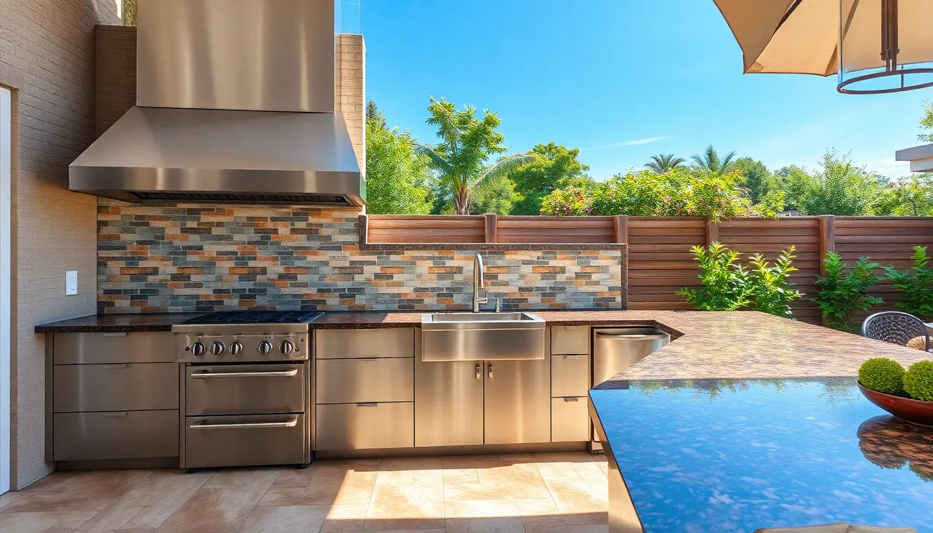 25 Stunning Outdoor Kitchen Backsplash Ideas That Transform Your Backyard Space 16 25 Stunning Outdoor Kitchen Backsplash Ideas That Transform Your Backyard Space 15