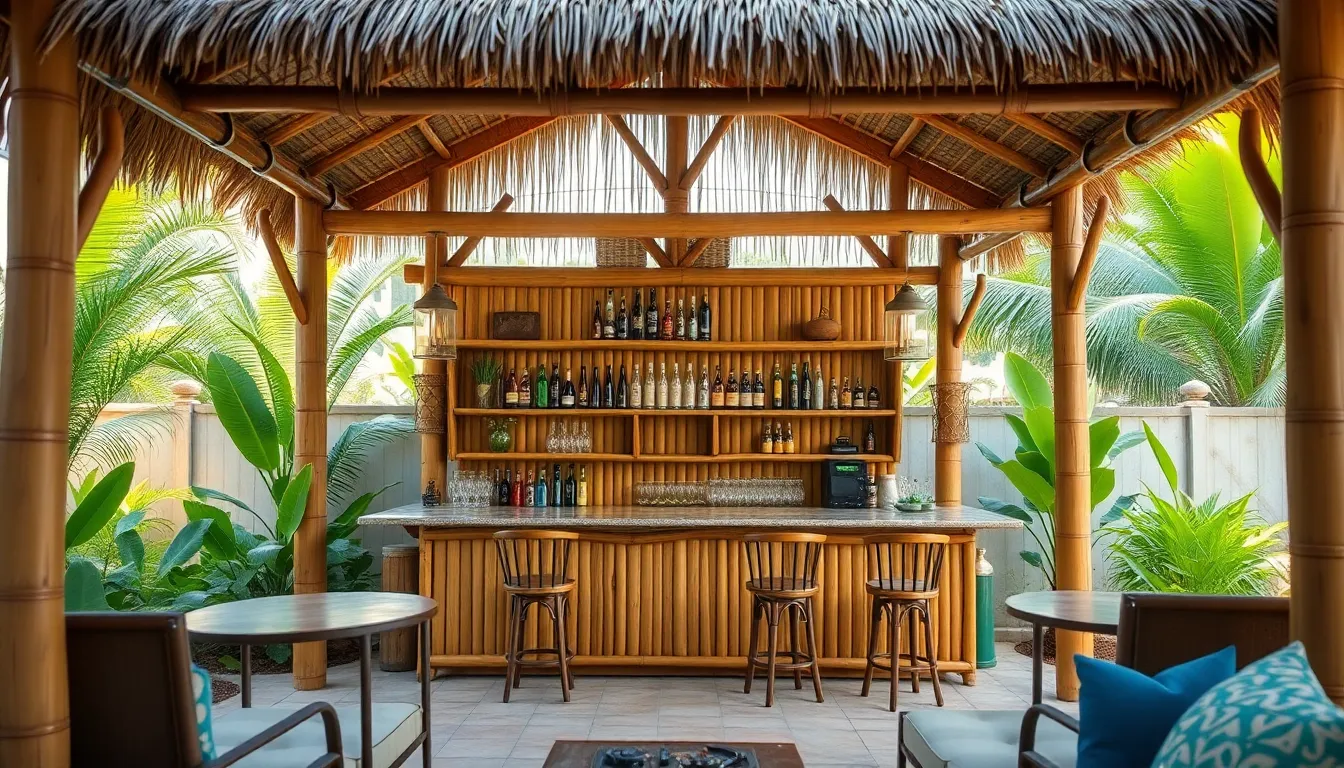 25 Backyard Tiki Bar Ideas to Transform Your Outdoor Space Into a Tropical Paradise 2 25 Backyard Tiki Bar Ideas to Transform Your Outdoor Space Into a Tropical Paradise 1