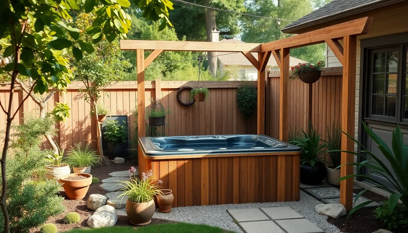 25 Backyard Hot Tub Ideas on a Budget That Look Expensive (Under $500!) 2 25 Backyard Hot Tub Ideas on a Budget That Look Expensive (Under $500!) 1