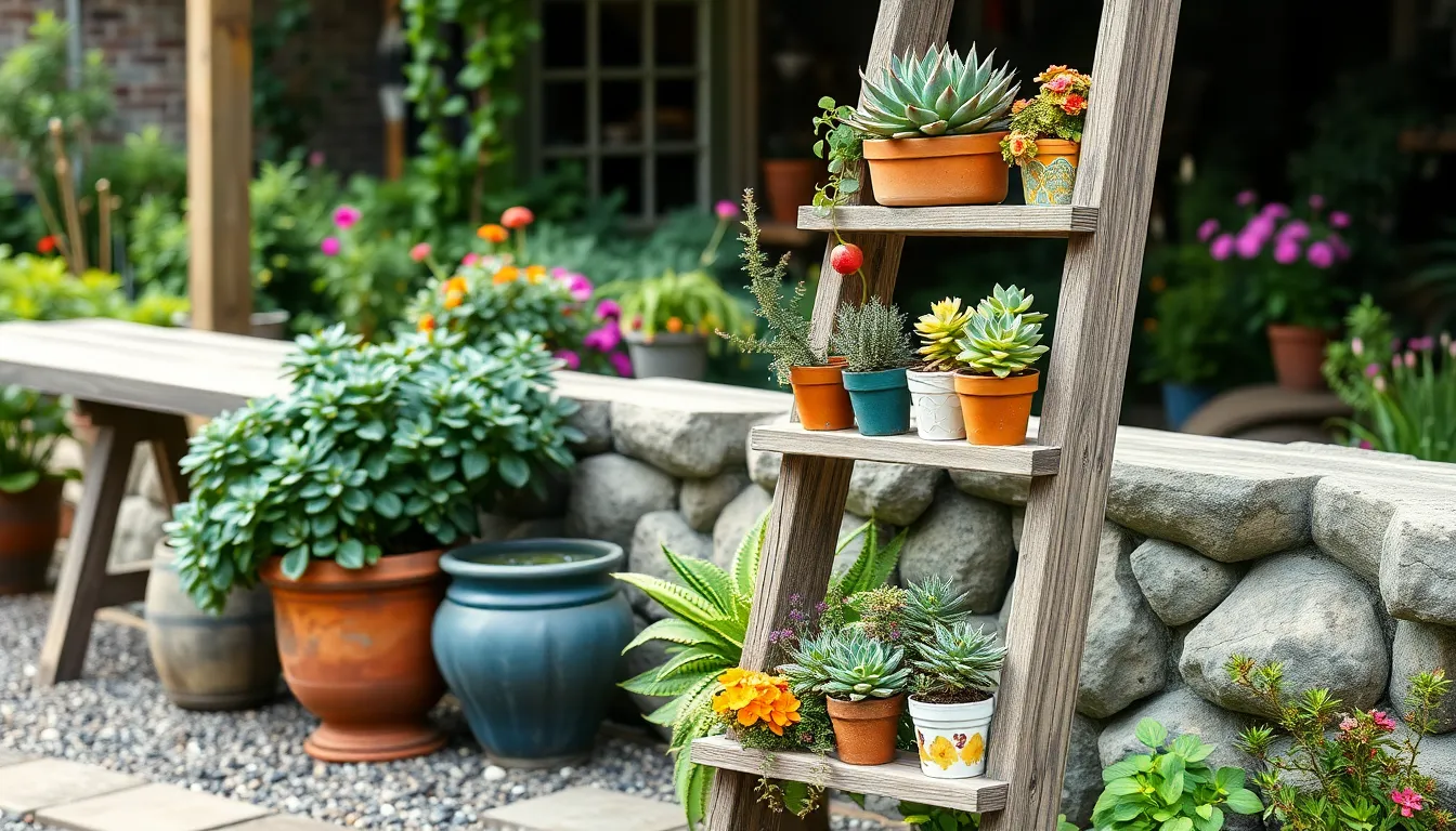 outdoor plant stand ideas