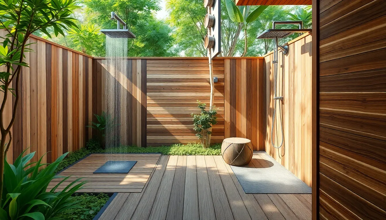 15 Stunning Outdoor Shower Floor Ideas That Transform Your Backyard (2025) 2 15 Stunning Outdoor Shower Floor Ideas That Transform Your Backyard (2025) 1