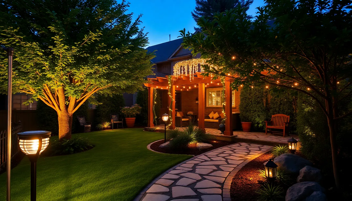 outdoor solar lighting ideas