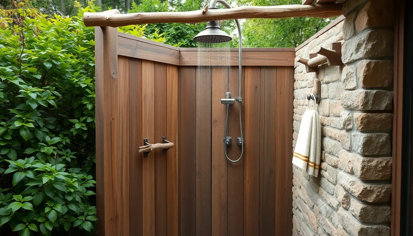 23 Rustic Outdoor Shower Ideas That Transform Your Backyard Into a Natural Retreat 2 23 Rustic Outdoor Shower Ideas That Transform Your Backyard Into a Natural Retreat 1
