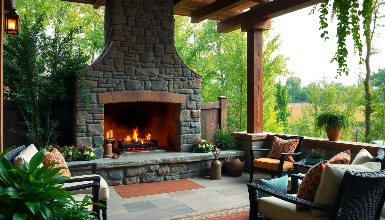 small outdoor fireplace ideas