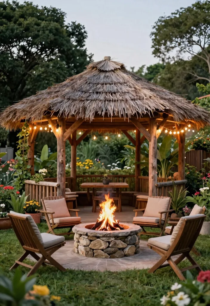 10 Backyard Gazebo Ideas for Relaxed Outdoor Living 1. Rustic Wooden Retreat 0