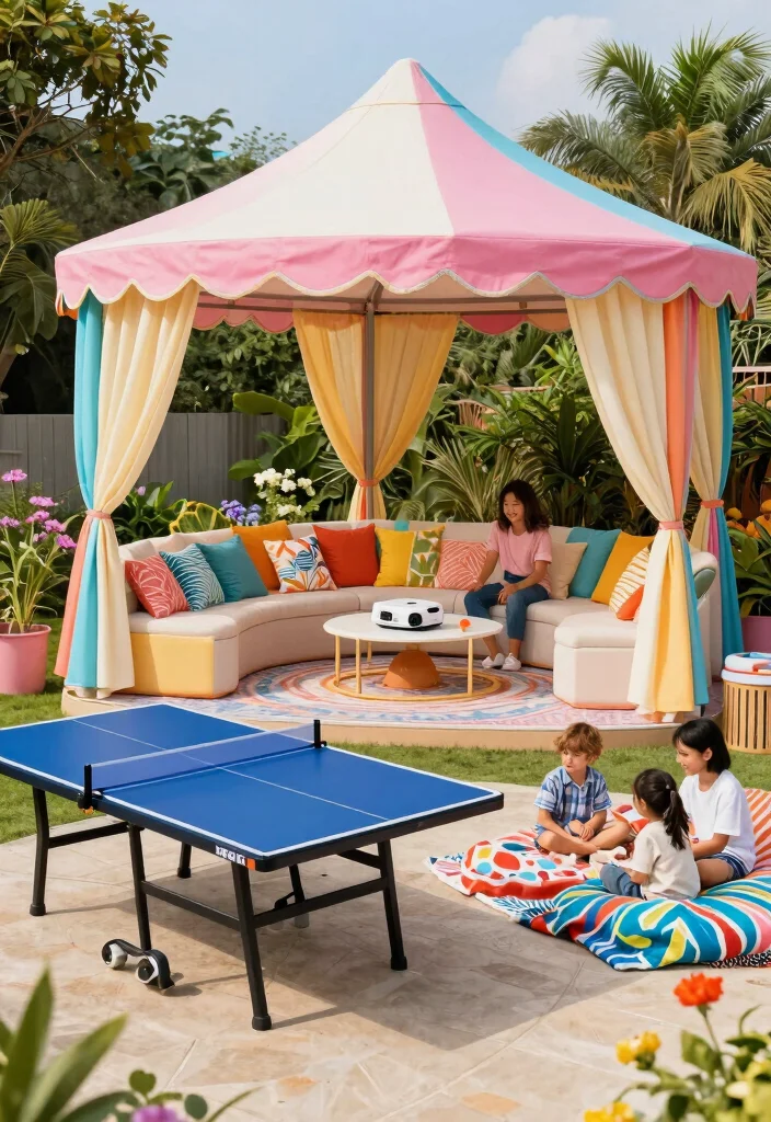 10 Backyard Gazebo Ideas for Relaxed Outdoor Living 9. Family Fun Zone 0