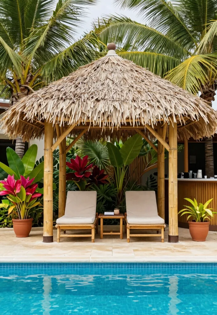 10 Bamboo Gazebo Ideas for Natural Outdoor Style 89 10 Bamboo Gazebo Ideas for Natural Outdoor Style 9. Bamboo Poolside Retreat 0