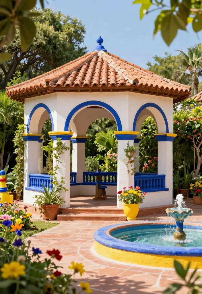 10 Big Gazebo Ideas for Large Backyards and Events 3. Mediterranean Oasis 0