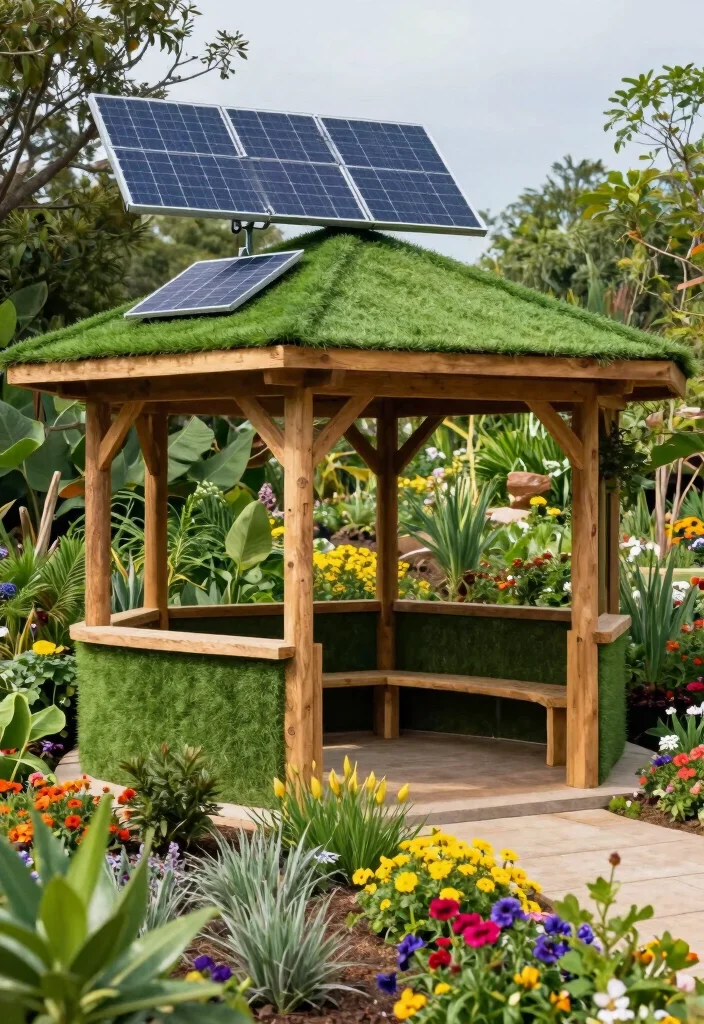 10 Big Gazebo Ideas for Large Backyards and Events 6. Eco Friendly Gazebo 0
