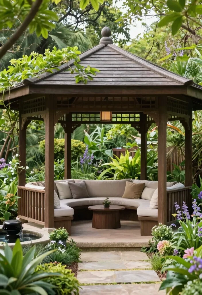 10 Big Gazebo Ideas for Large Backyards and Events 9. Garden Retreat Gazebo 0