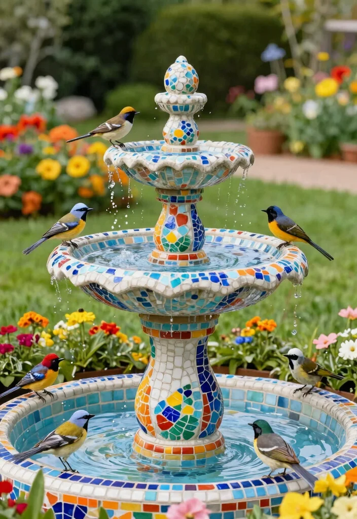 10 Bird Bath Fountain Ideas to Attract Wildlife 10. Themed Bird Bath Fountain 0