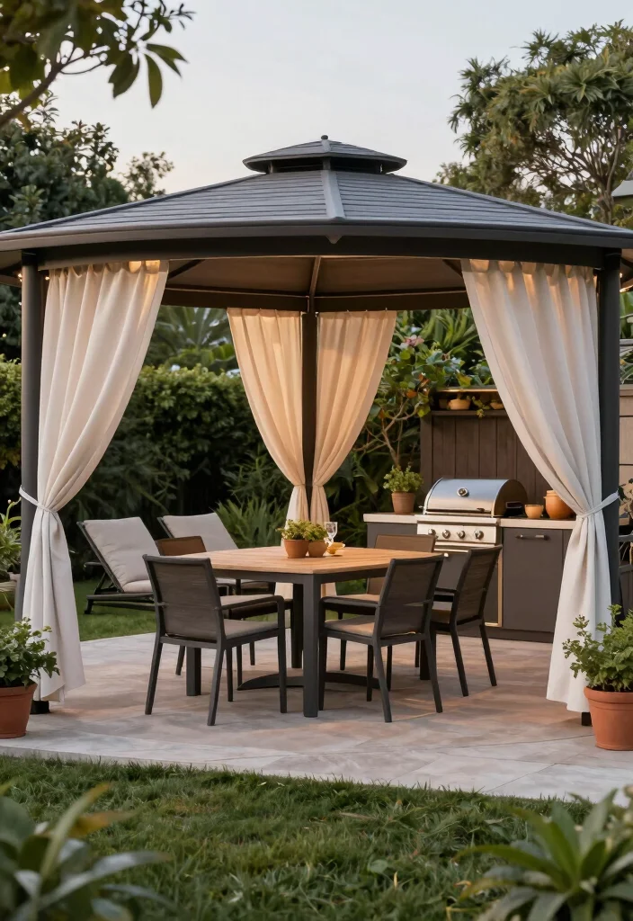 10 Corner Garden Gazebo Ideas to Use Space Smartly 45 10 Corner Garden Gazebo Ideas to Use Space Smartly 5. Multifunctional Outdoor Gazebo 0