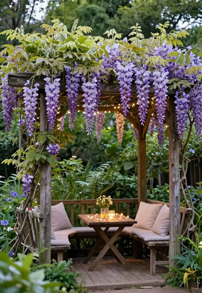 10 Cottage Pergola Ideas for Charming Garden Shade 1. Rustic Wooden Arbor Pergola 0