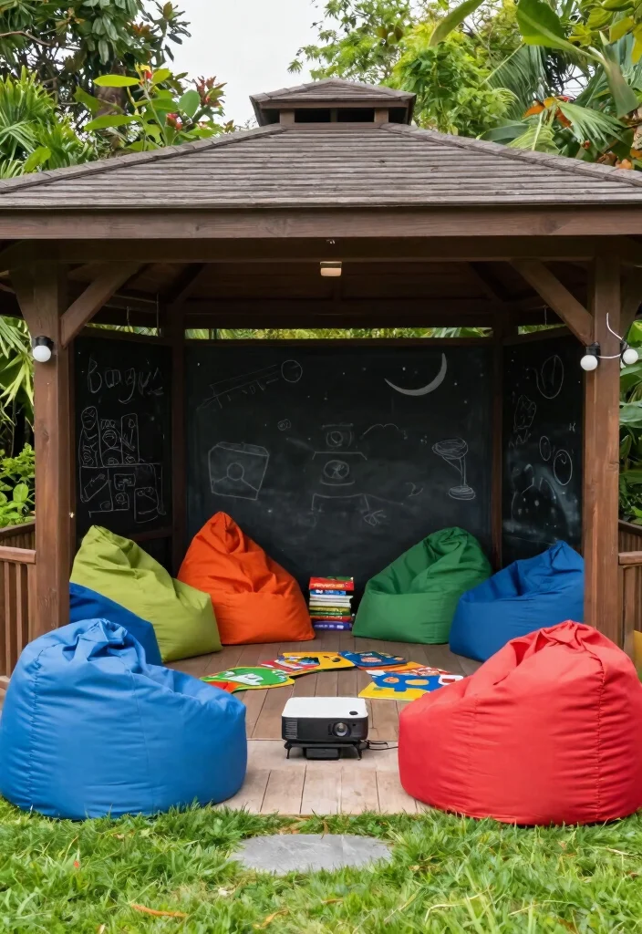 10 Cozy Gazebo Ideas for Comfortable Outdoor Retreats 7. Playful Family Retreat 0