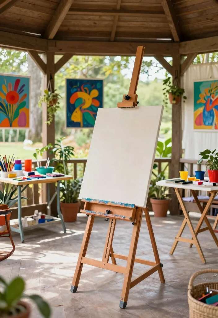 10 Cozy Gazebo Ideas for Comfortable Outdoor Retreats 9. Artistic Retreat 0