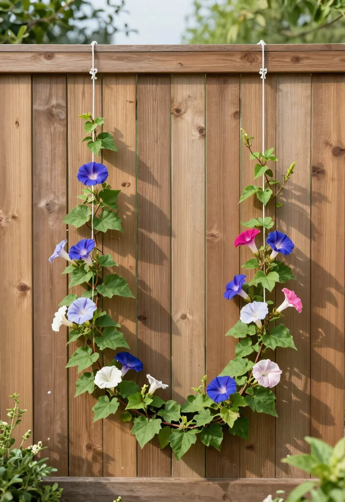 10 DIY Morning Glory Trellis Ideas for Fast Growing Vines 8. String Trellis 0
