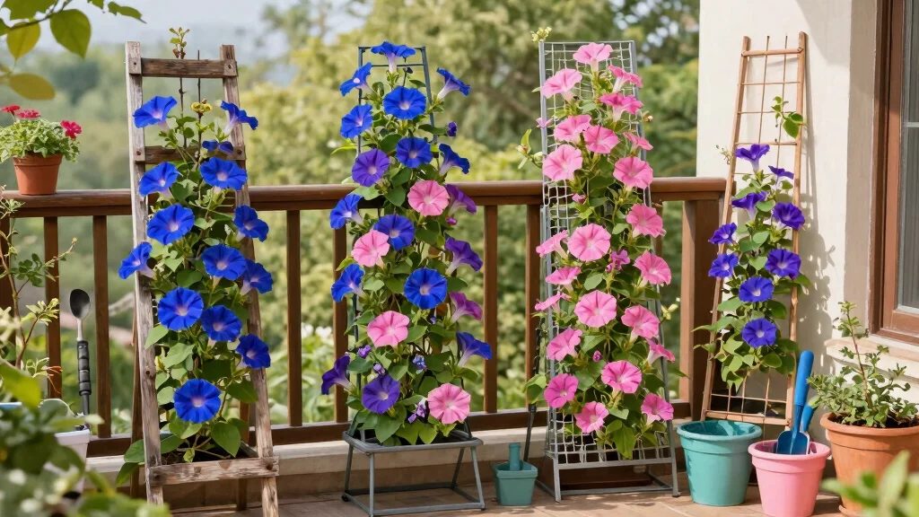 10 DIY Morning Glory Trellis Ideas for Fast Growing Vines