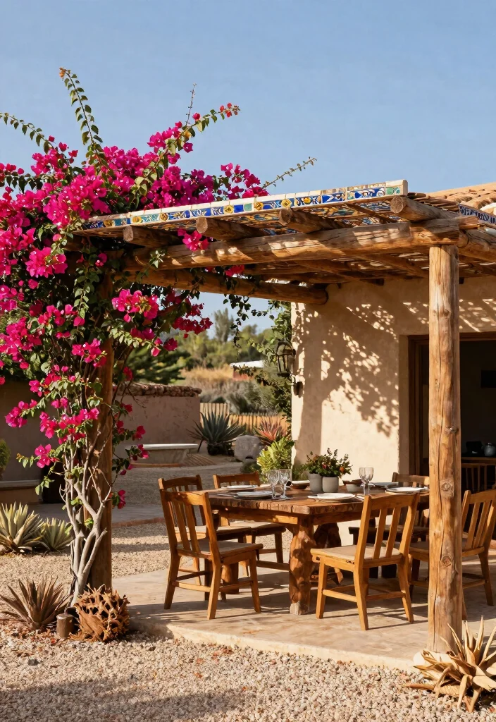 10 Desert Pergola Ideas for Hot Climate Outdoor Living 1. Spanish Style Pergola 0