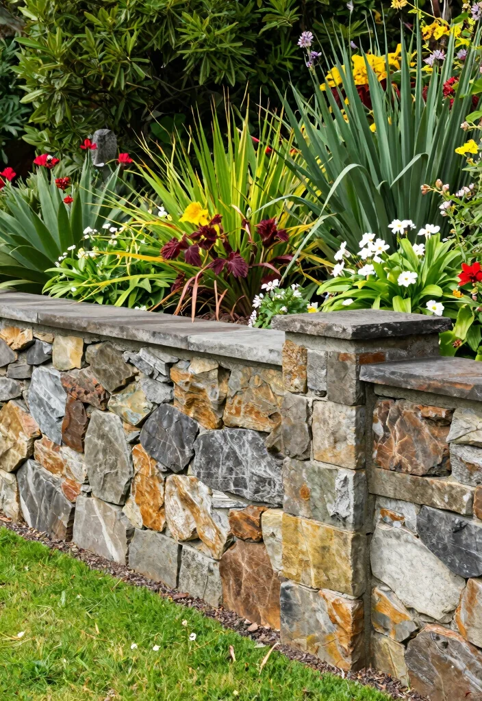 10 Fence Ideas in New Zealand for Modern Garden Boundaries 7. Stone Wall Fencing 0