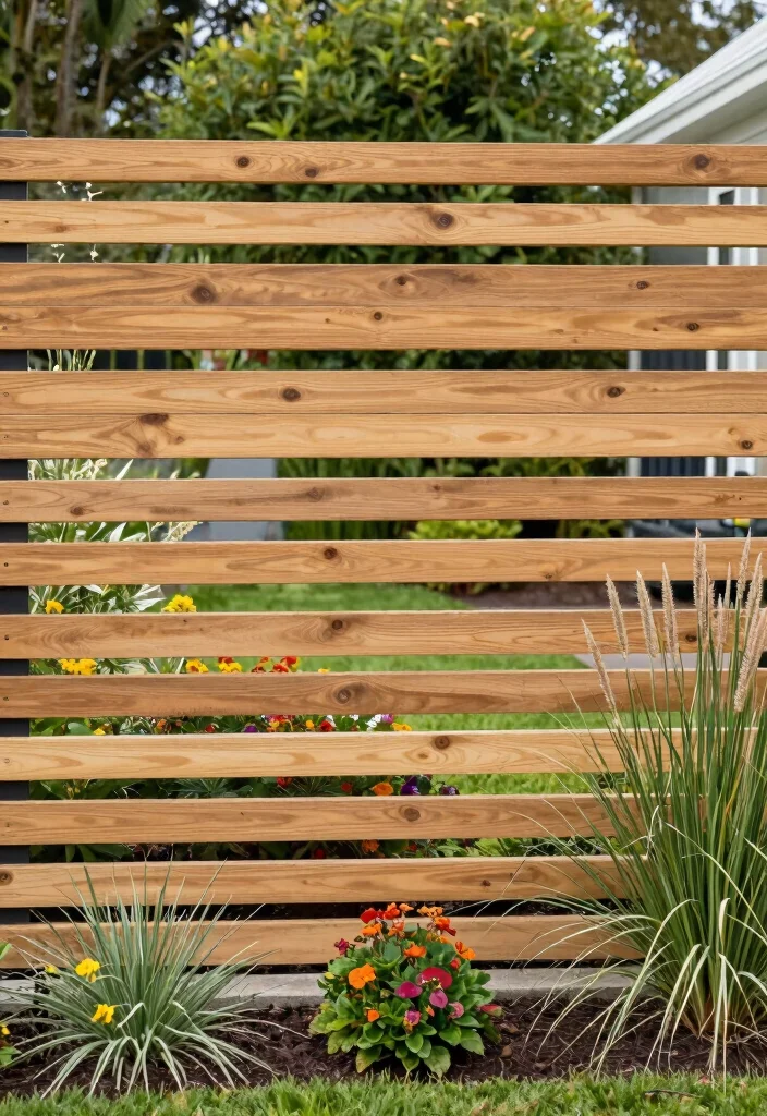 10 Fence Ideas in New Zealand for Modern Garden Boundaries 8. Horizontal Slat Fencing 0
