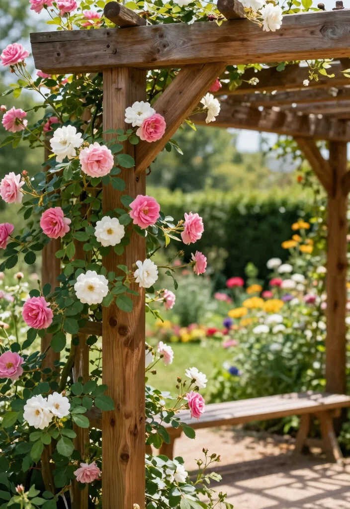 10 Fence Trellis Ideas to Combine Privacy and Plant Support 1. Rustic Wooden Trellis 0