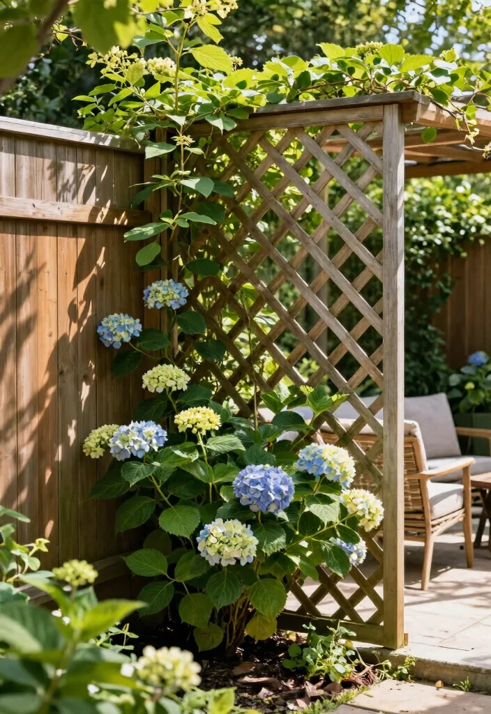 10 Fence Trellis Ideas to Combine Privacy and Plant Support 3. Lattice Trellis for Extra Privacy 0
