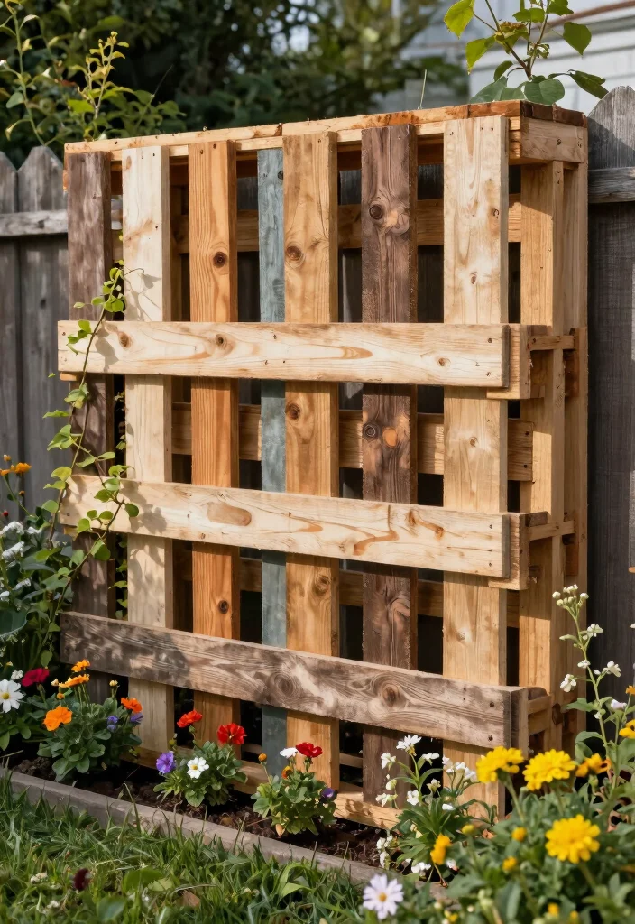 10 Field Fence Ideas for Backyards With a Rustic Look 1. Upcycled Pallet Fence 0