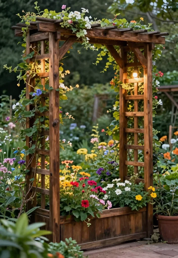 10 Field Fence Ideas for Backyards With a Rustic Look 9. Rustic Garden Trellis Fence 0