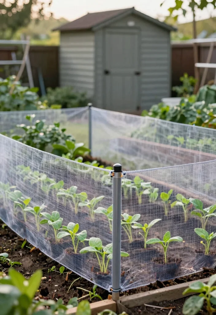 10 Garden Mesh Fence Ideas for Plants and Protection 6. Temporary Mesh Fencing for Seasonal Plants 0