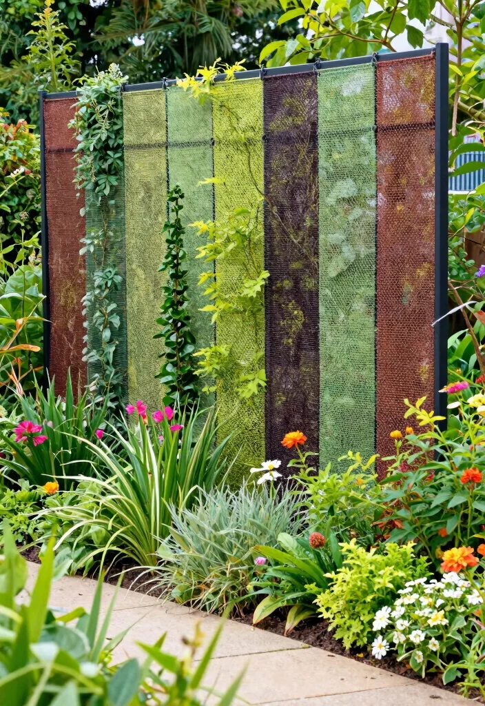 10 Garden Mesh Fence Ideas for Plants and Protection 9. Multi Layered Mesh Fencing 0