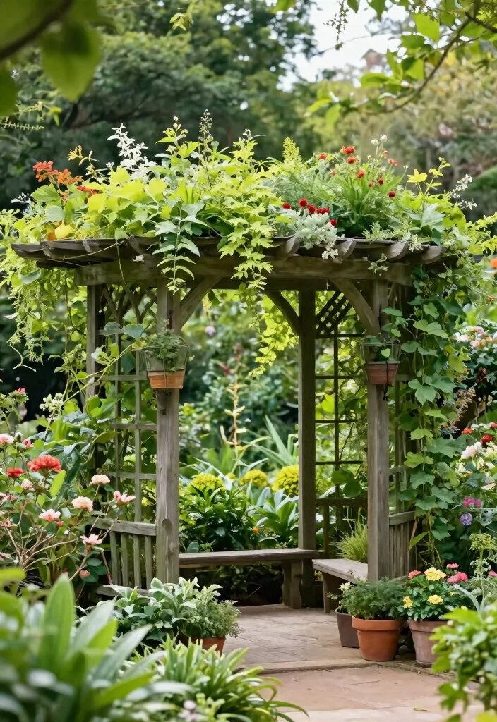 10 Garden Pergola Ideas UK Style for Compact Outdoor Spaces 5. Pergola with Green Roof 0