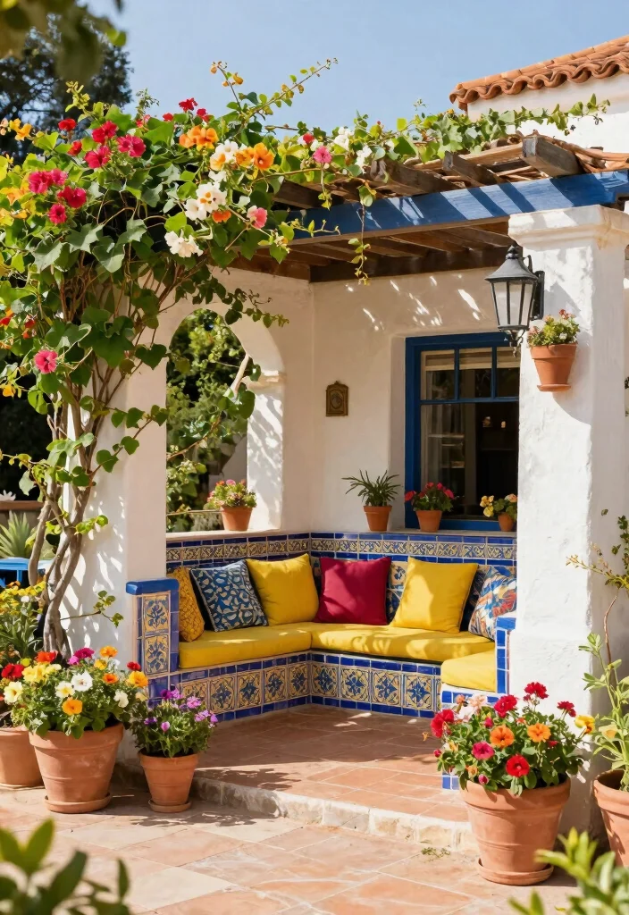 10 Garden Pergola Ideas UK Style for Compact Outdoor Spaces 7. Mediterranean Style Pergola 0