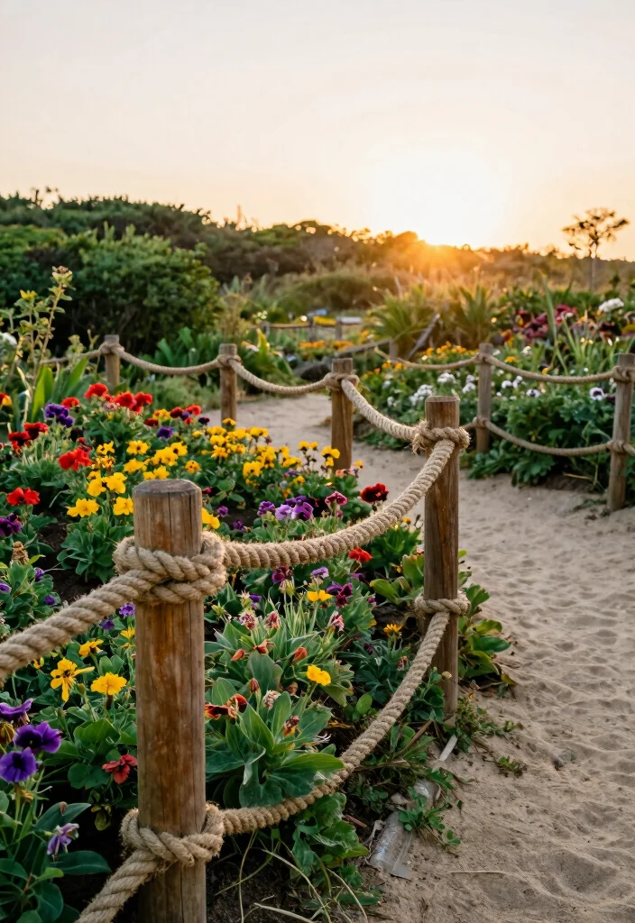 10 Garden Rope Fence Ideas for Coastal and Casual Style 1. Twisted Rope Fence 0