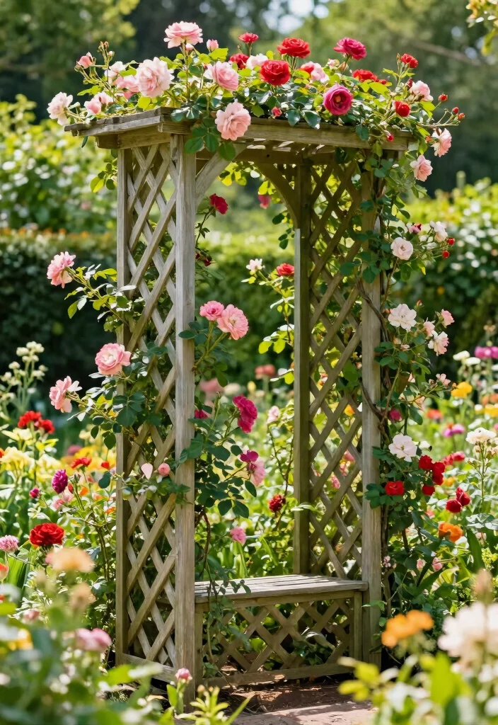 10 Garden Wall Trellis Ideas for Vertical Flowers and Vines 8. Lattice Trellis Designs 0