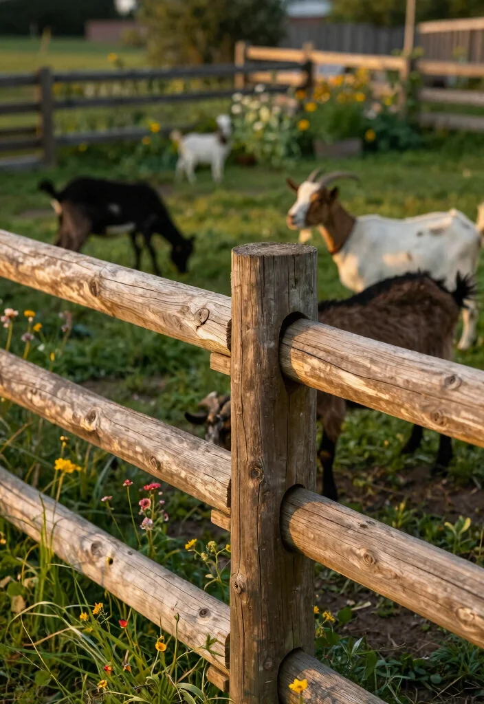 10 Goat Fence Ideas for Safe and Functional Backyards 1. Sturdy Wooden Split Rail Fencing 0