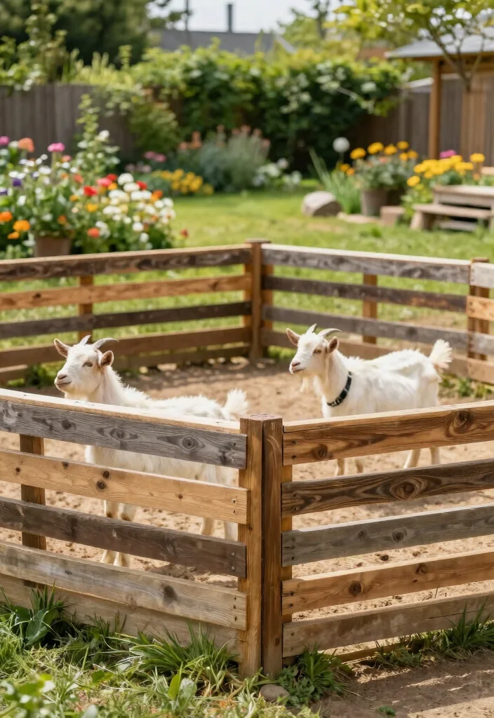 10 Goat Fence Ideas for Safe and Functional Backyards 3. Rustic Pallet Fence 0