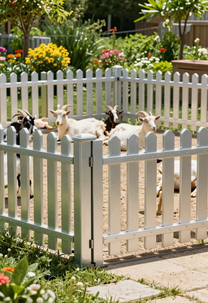 10 Goat Fence Ideas for Safe and Functional Backyards 6. Vinyl Fencing 0